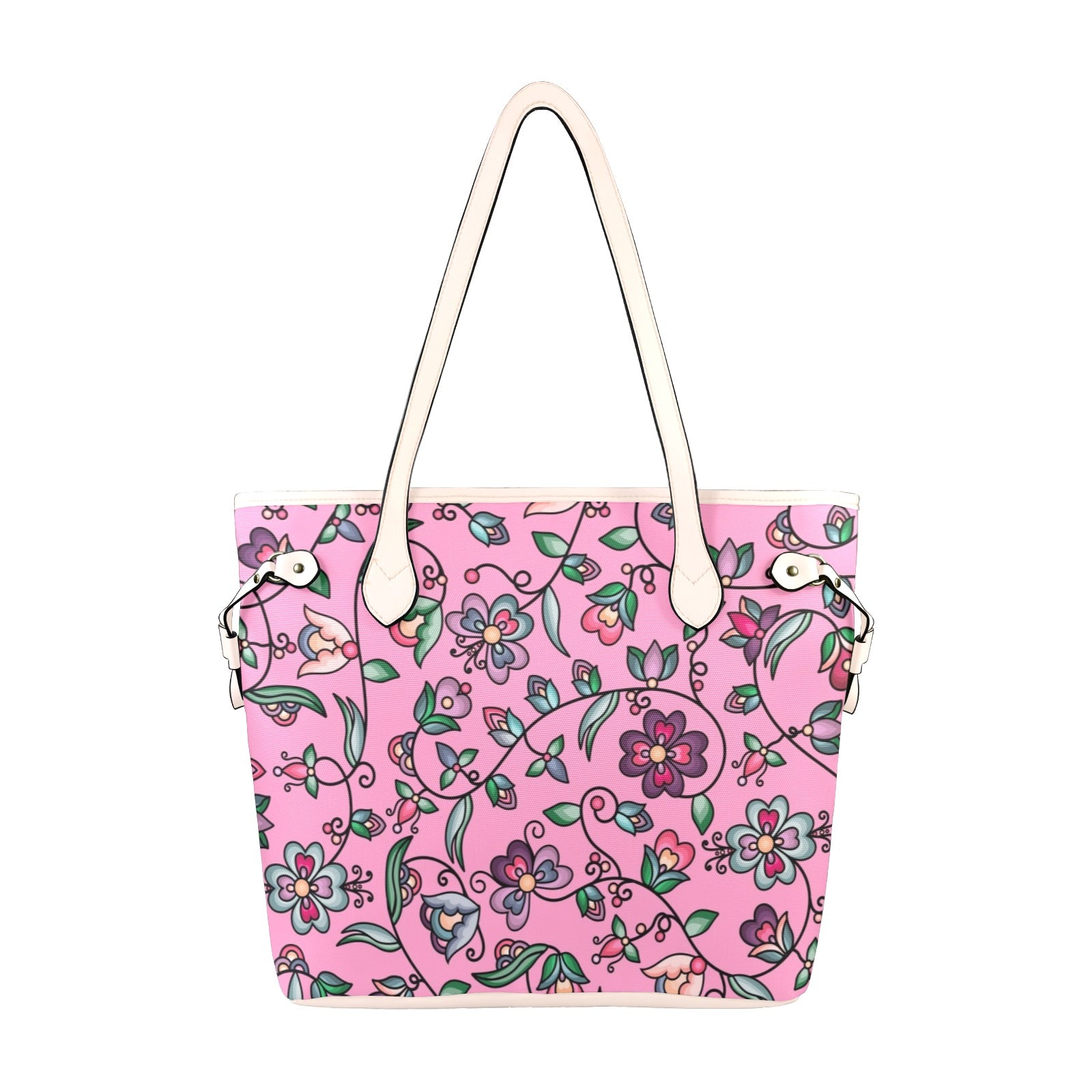 Amber Evening Garland Pink Clover Canvas Tote Bag