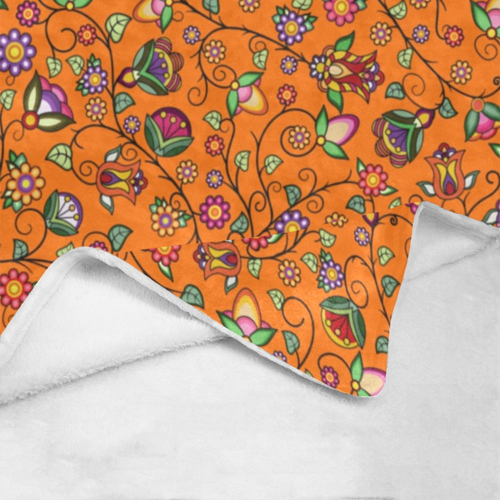 Heartbeat Petals Orange Ultra-Soft Micro Fleece Blanket 40"x50"