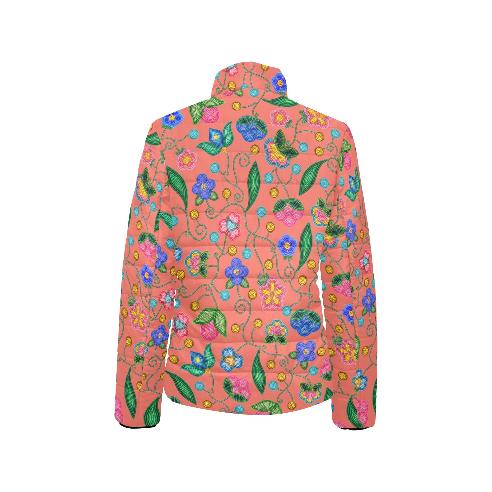 Skyberry Serenade Peach Women's Stand Collar Padded Jacket