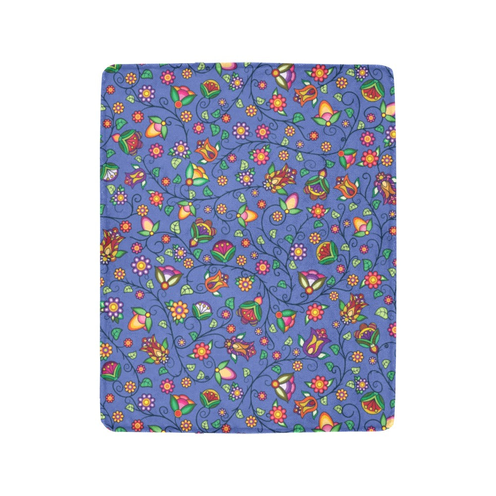 Heartbeat Petals Blue Ultra-Soft Micro Fleece Blanket 40"x50"