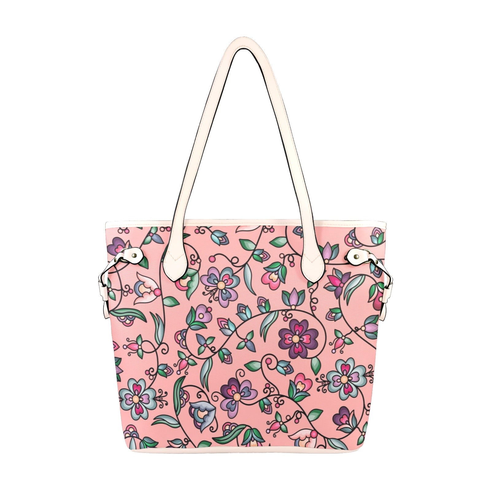 Amber Evening Garland Peach Clover Canvas Tote Bag