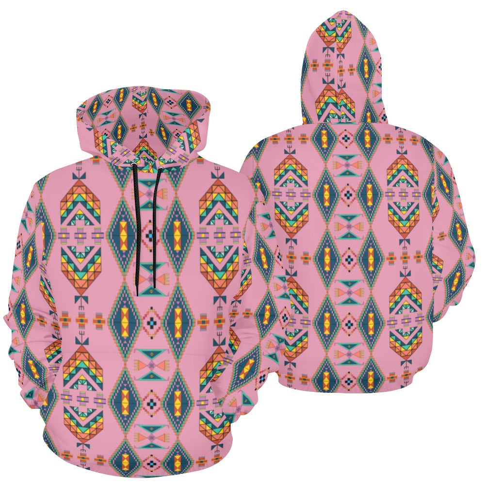 Travois Tipi Dusky Sunset Hoodie for Men (USA Size)