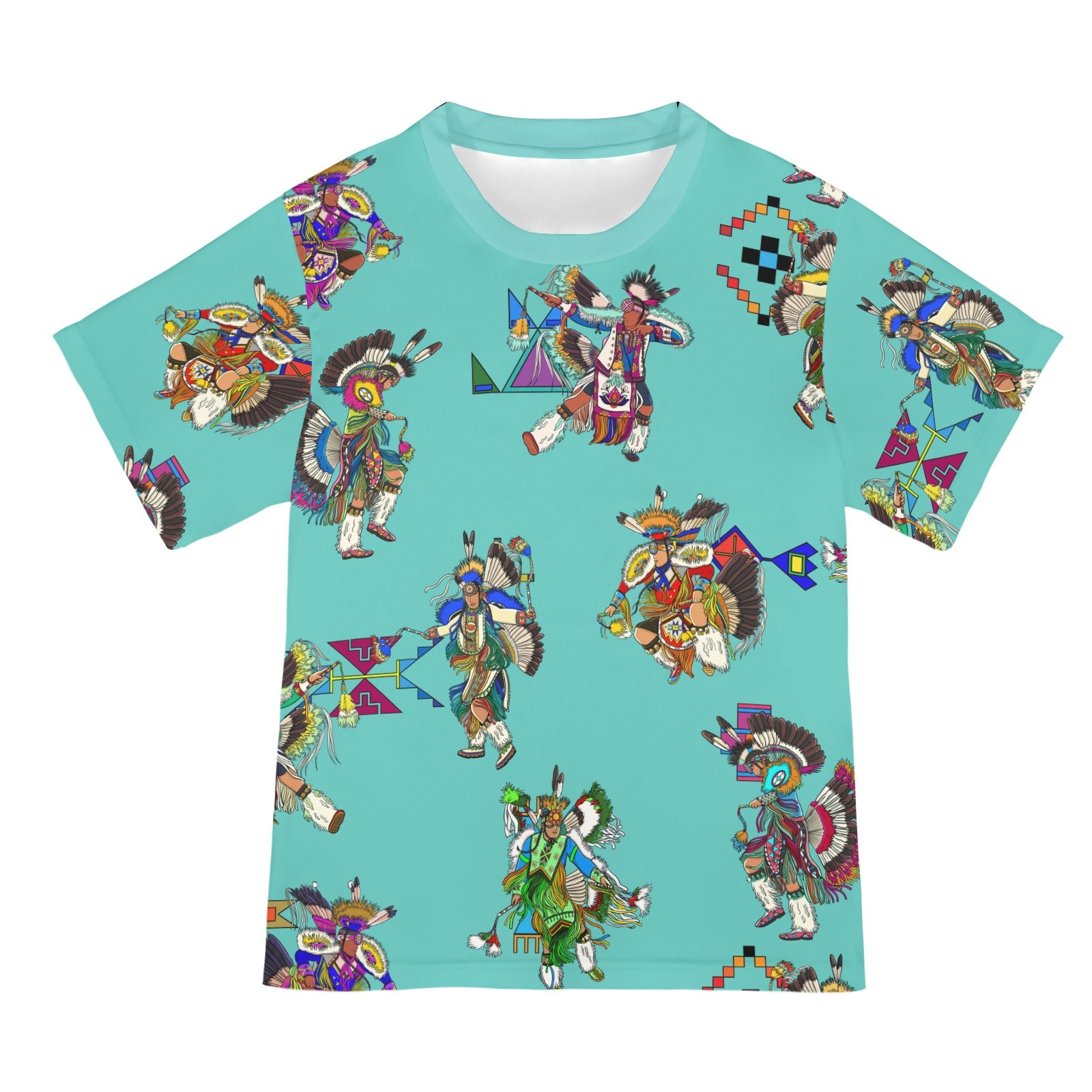 Men's Fancy Dancers Eggshell Blue T-shirt for Women