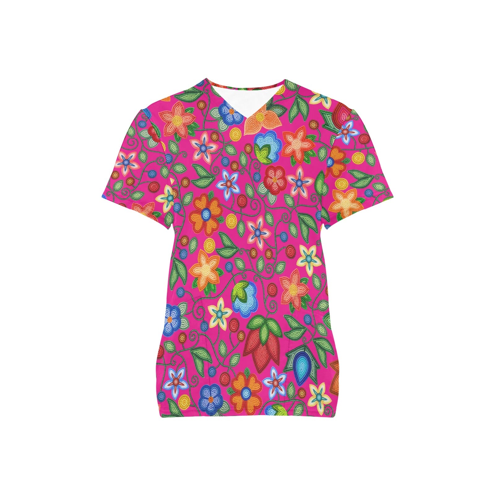 Morning Harmony Pink Scrub Top