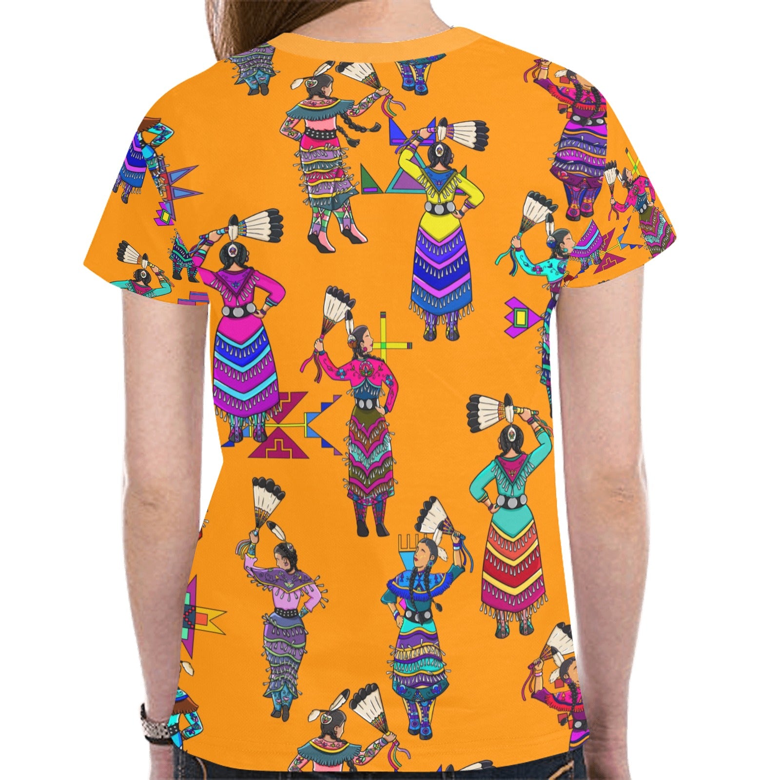 Women's Jingle Dancers Orange T-shirt for Women