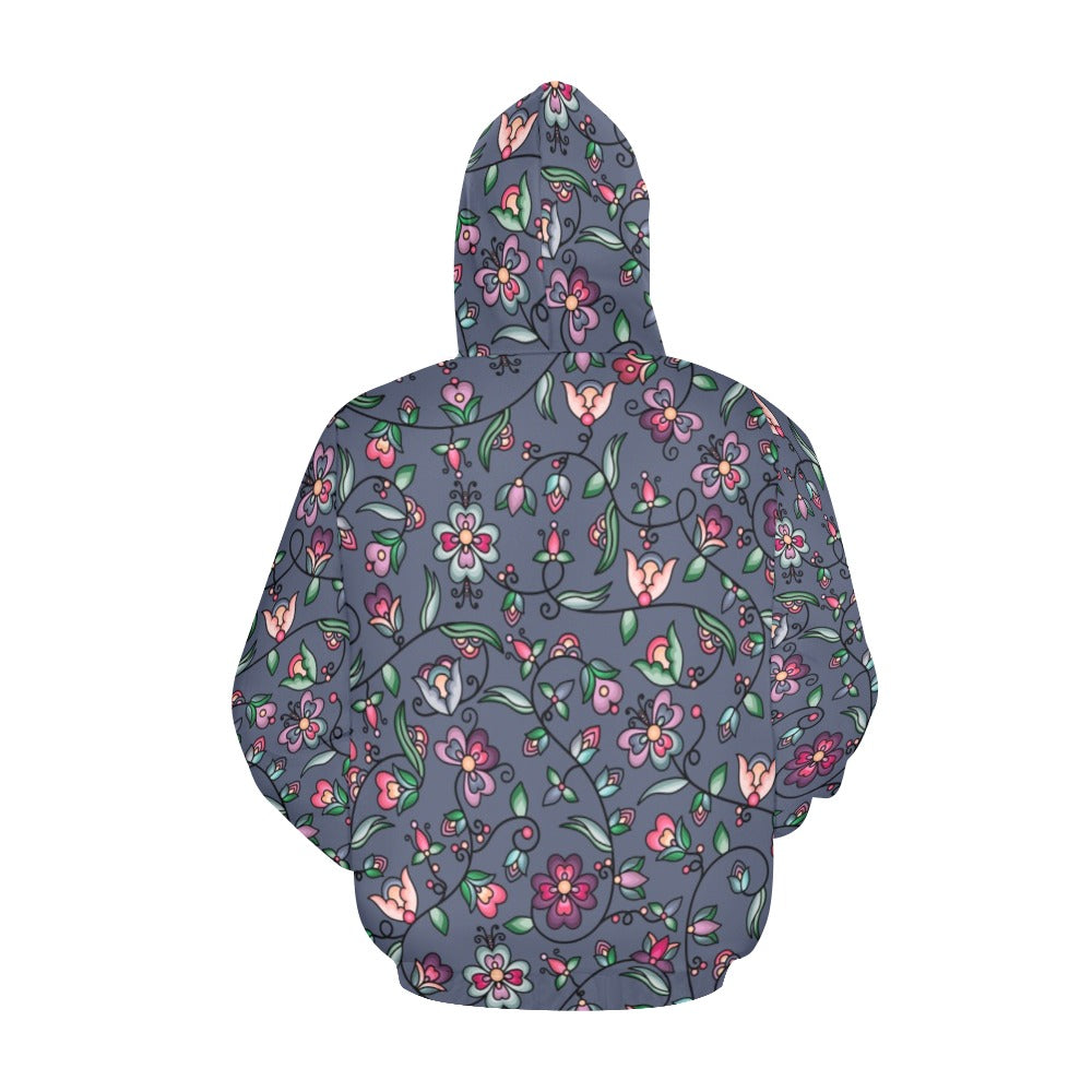 Amber Evening Garland Blue Hoodie for Men (USA Size)