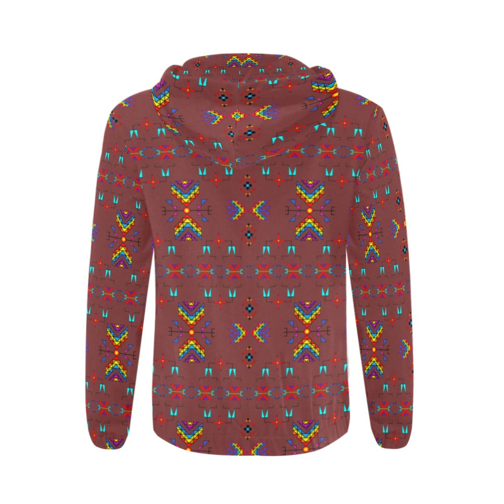 Rainy Chief Rainbow Earth Clay Men's Zipper Hoodie