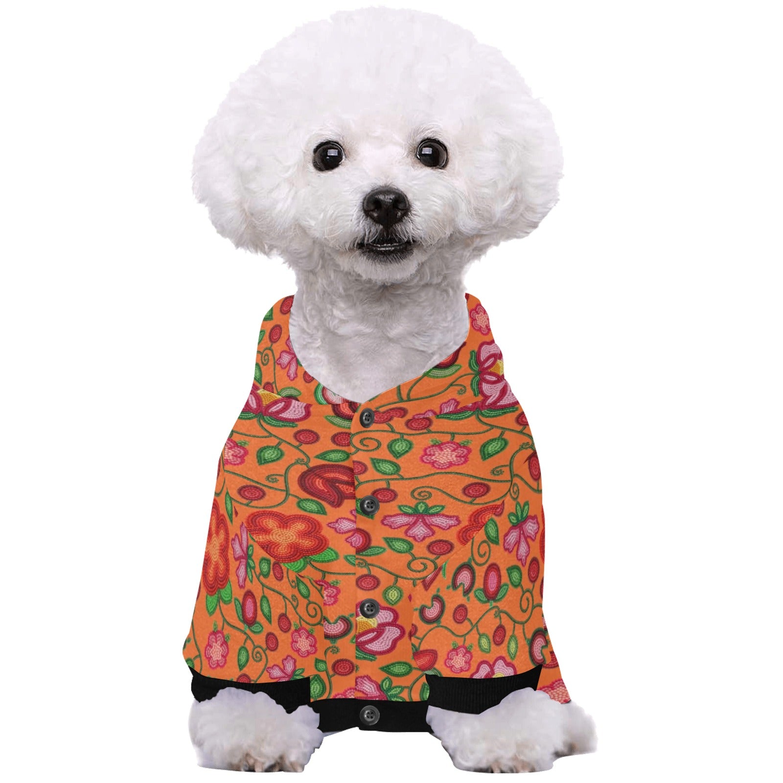 Rose Reverie Orange Pet Dog Hoodie