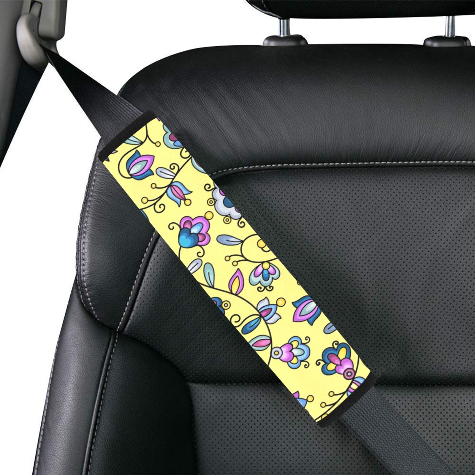 Autumn Bundle Blessing Yellow Car Seat Belt Cover 7''x12.6'' (Pack of 2)