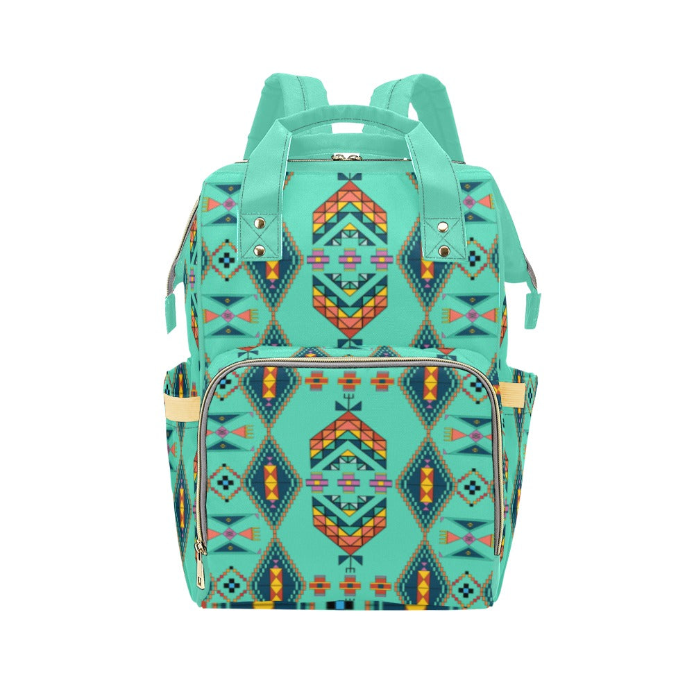 Travois Tipi Smoky Sky Multi-Function Diaper Backpack/Diaper Bag