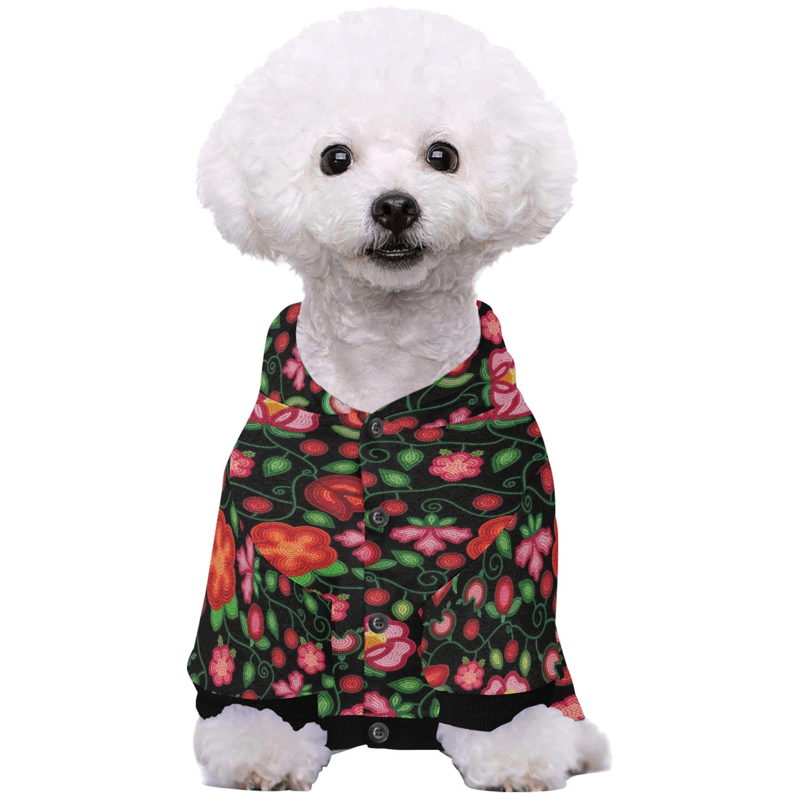 Rose Reverie Black Pet Dog Hoodie