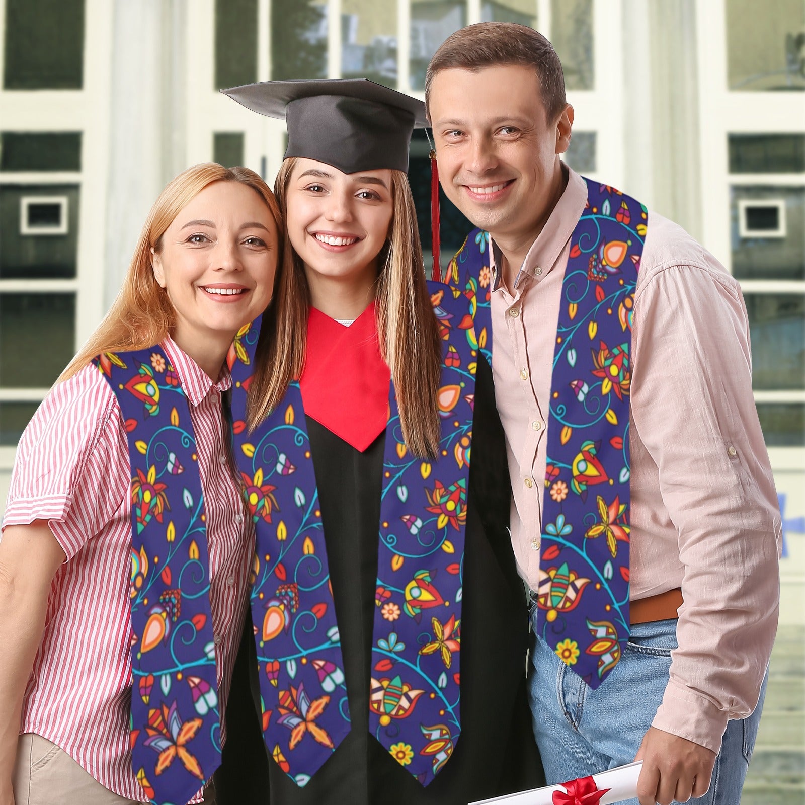 Thorny Path Blue Graduation Stole