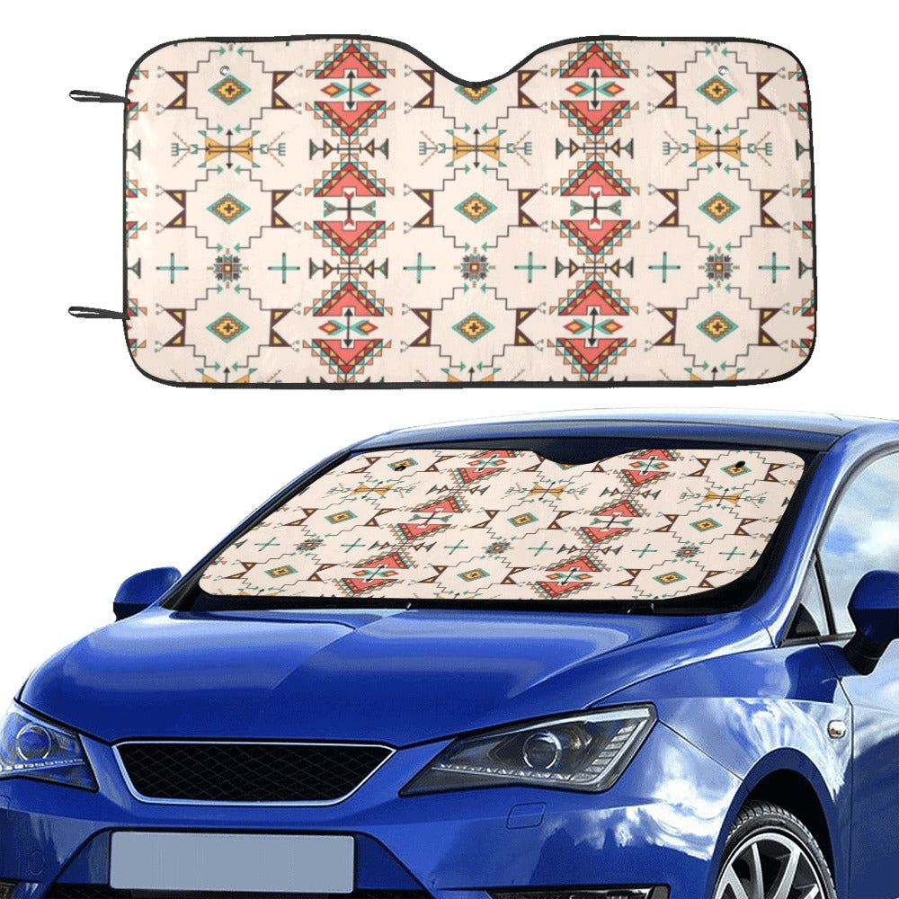 Thunder Flight Cream Car Sun Shade 55"x30"