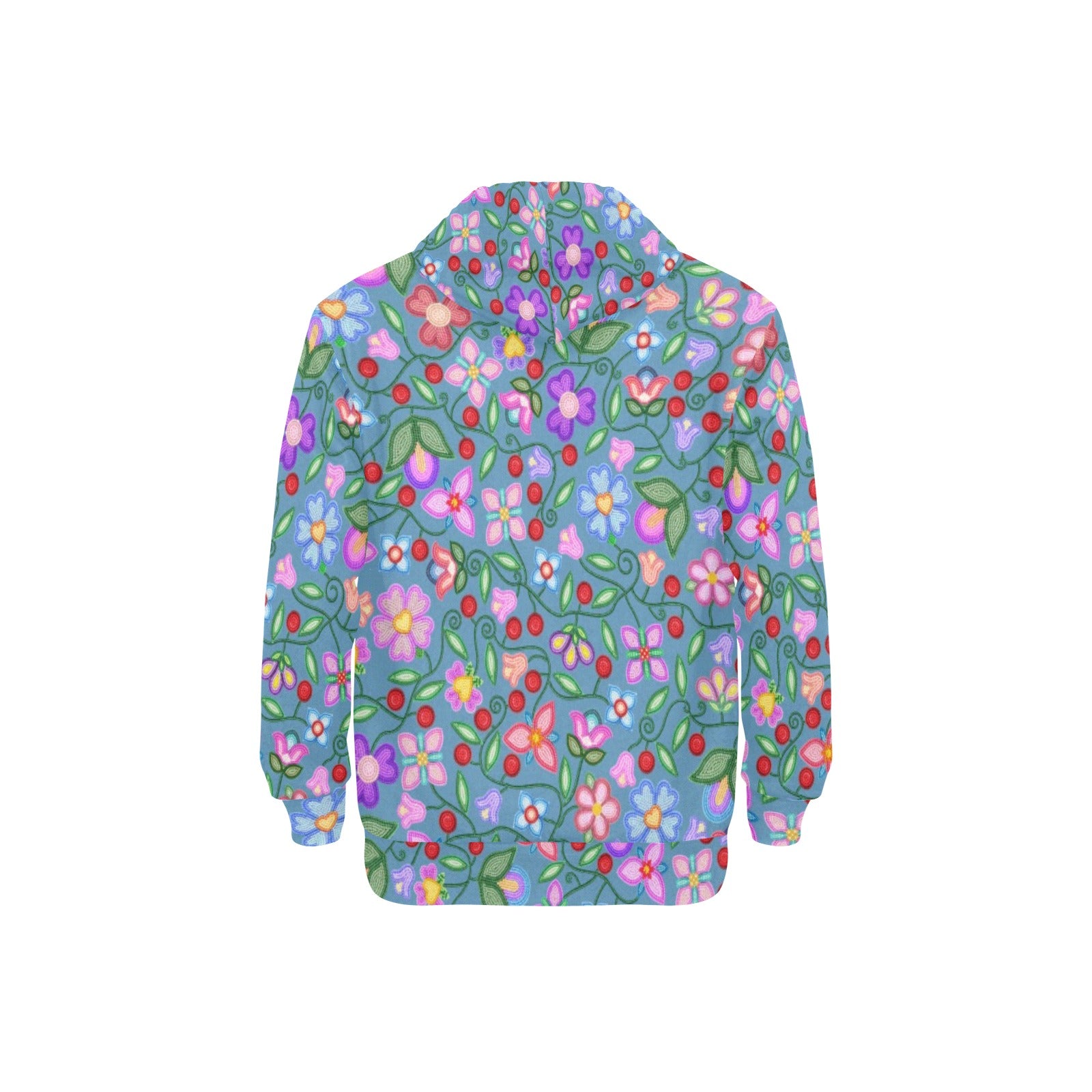 Petal Harmony River Men's Long Sleeve Fleece Hoodie