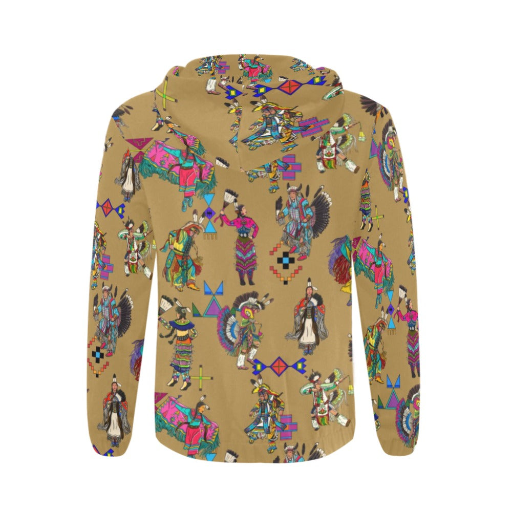 Grand Entry Dancers Earth Men's Zipper Hoodie