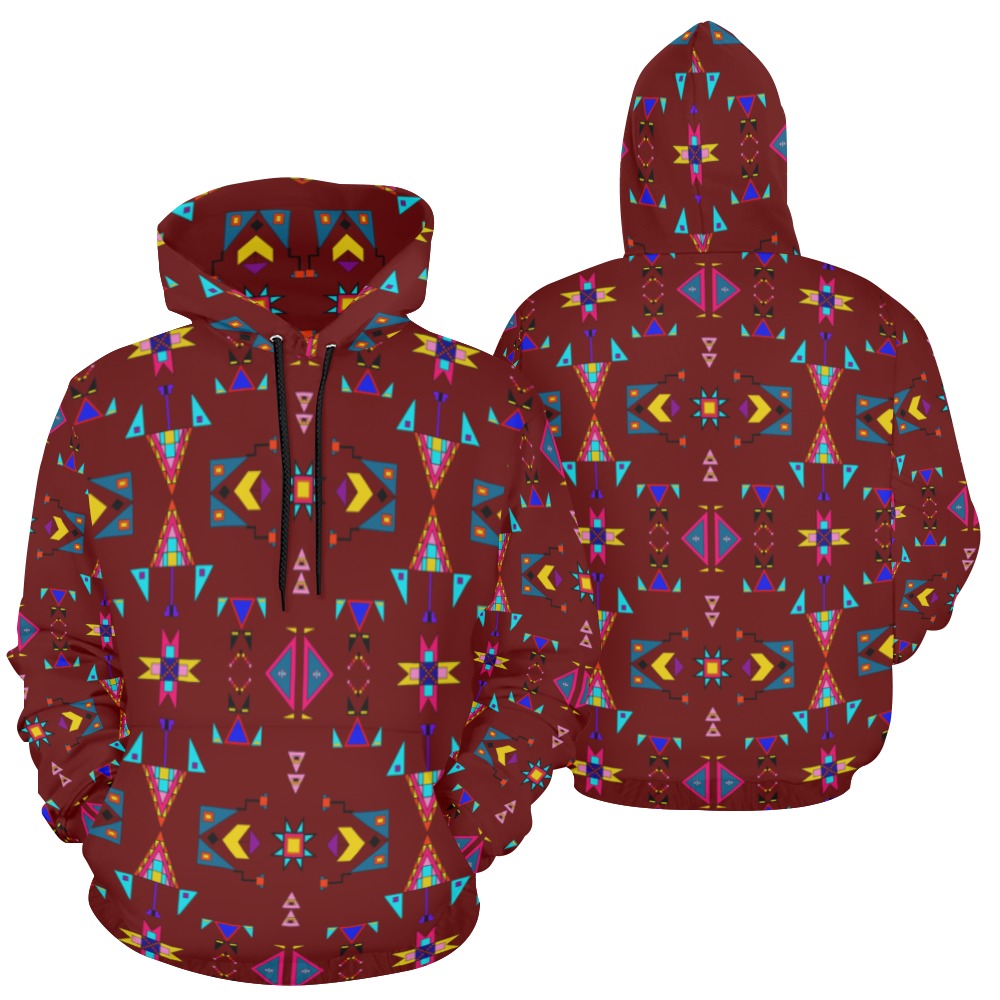 Enemy Territory Dark Maroon Hoodie for Women (USA Size)