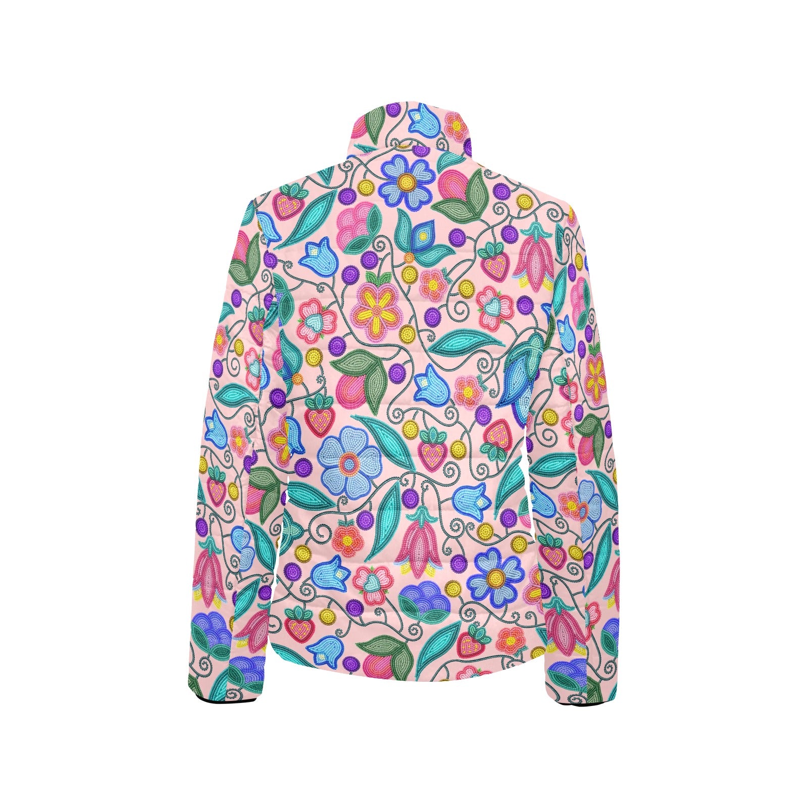 Sweet Offering Pink Women's Stand Collar Padded Jacket