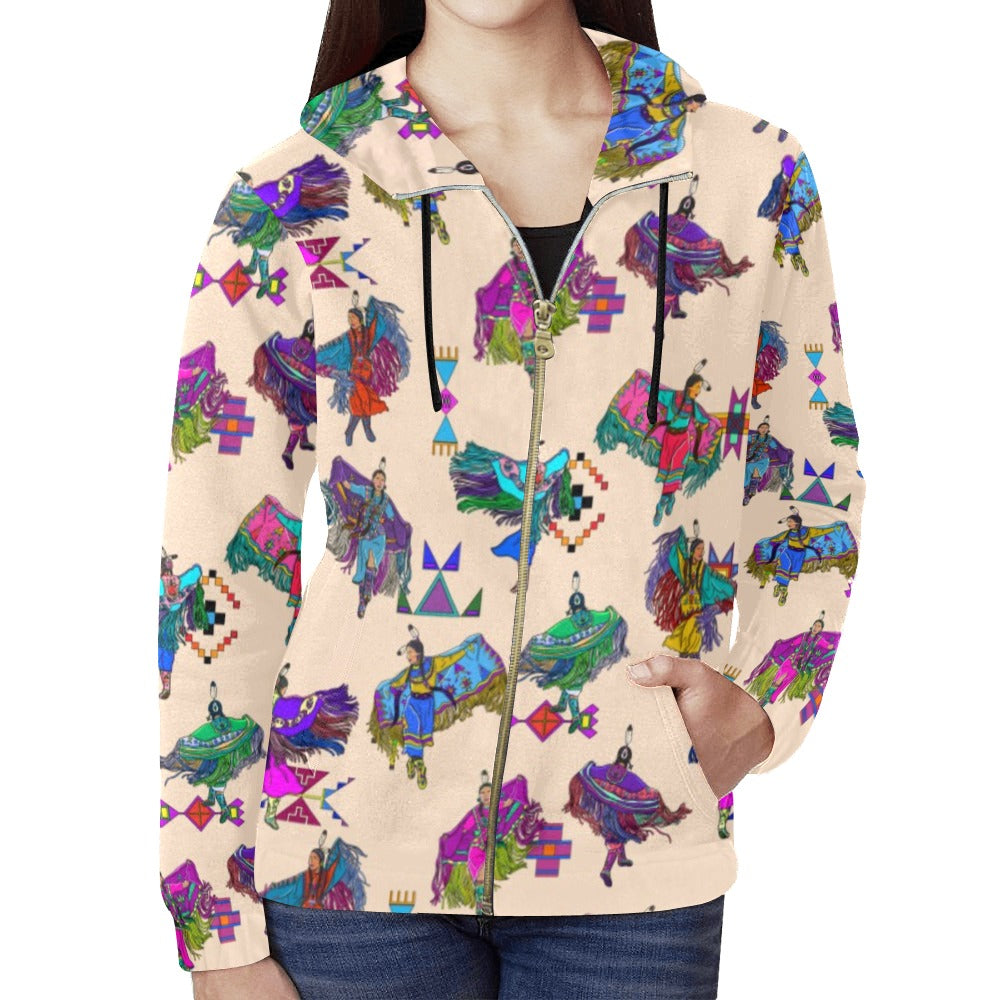 Women's Fancy Dancers Muslin Full Zip Hoodie for Women