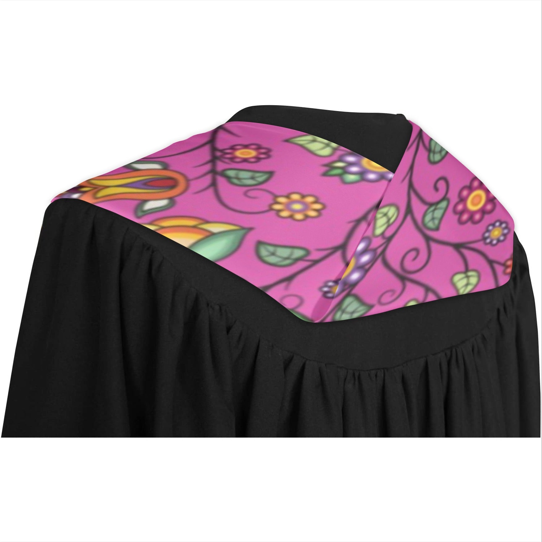 Heartbeat Petals Pink Graduation Stole