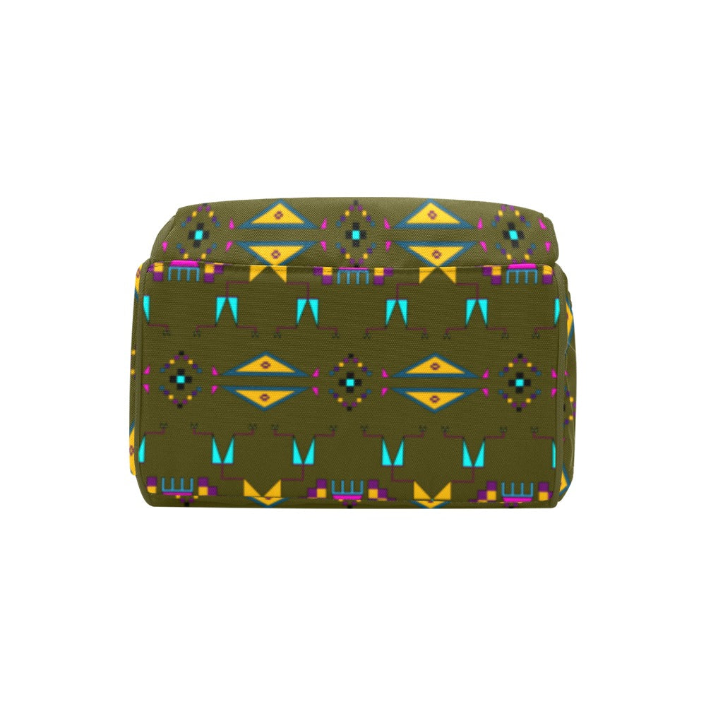 Rite of Passage Olive Multi-Function Diaper Backpack/Diaper Bag