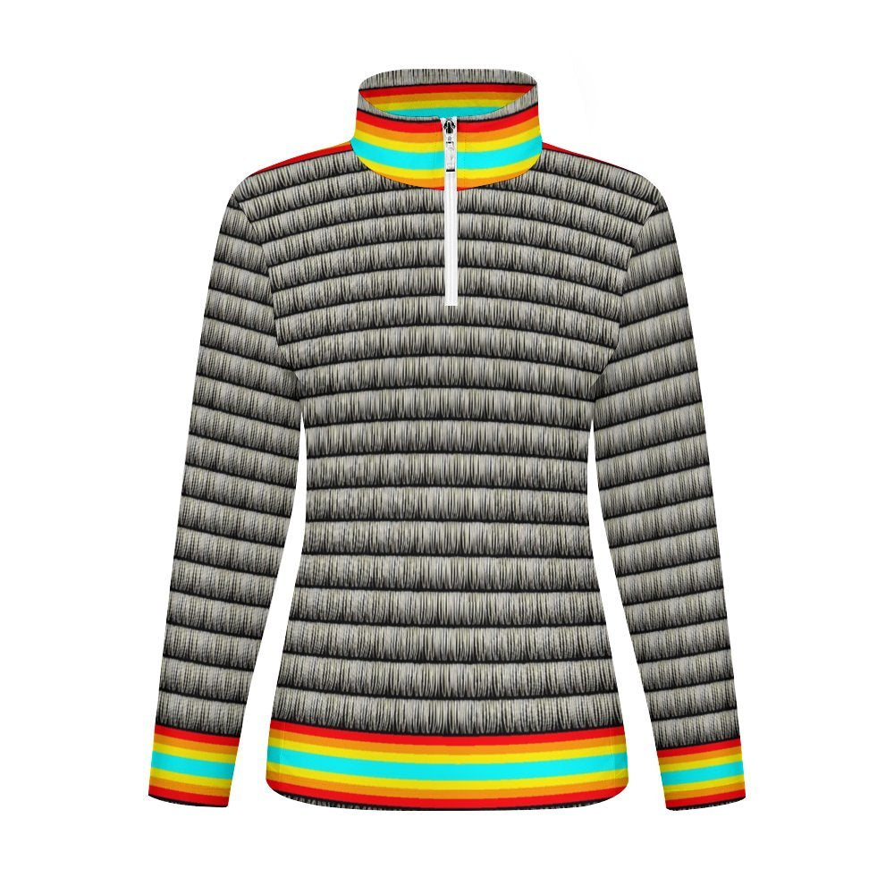 Dentalium on Black Long Sleeve Yoga Shirt