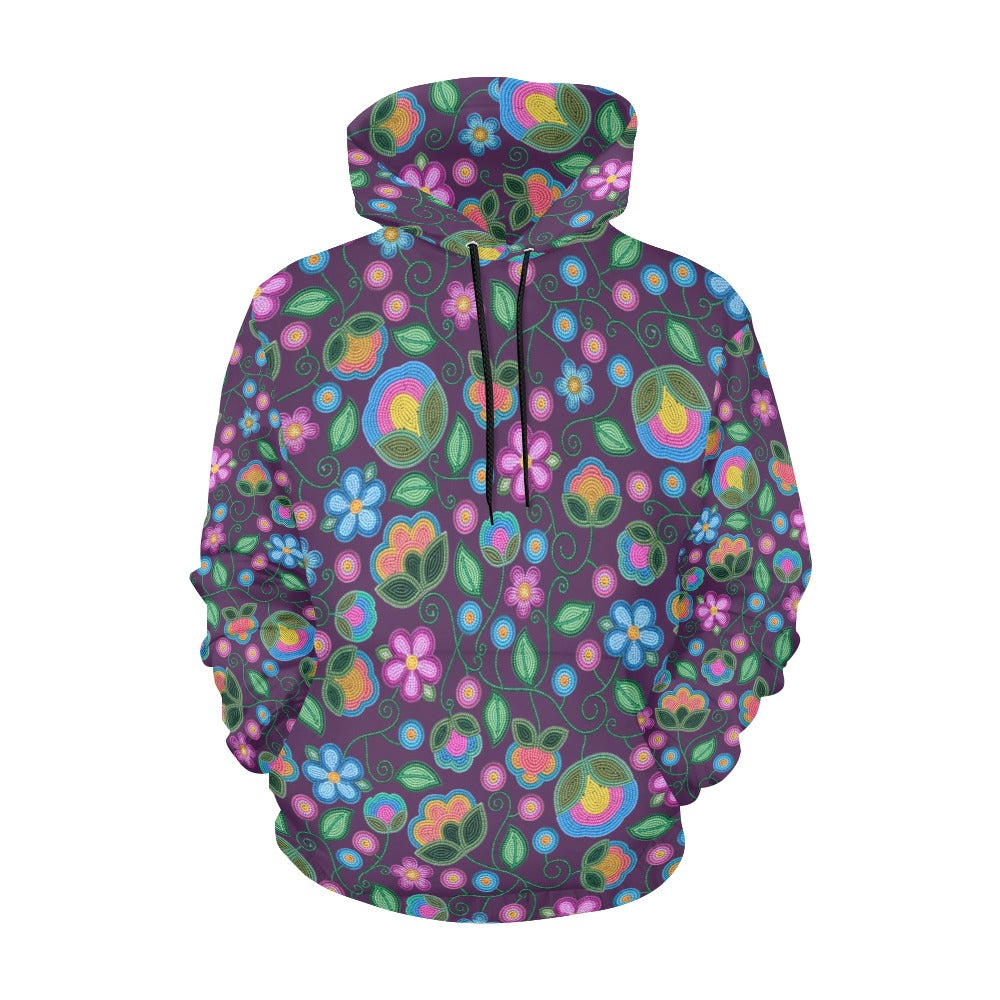 Turquoise Sunbeam Violet All Over Print Hoodie for Women (USA Size)