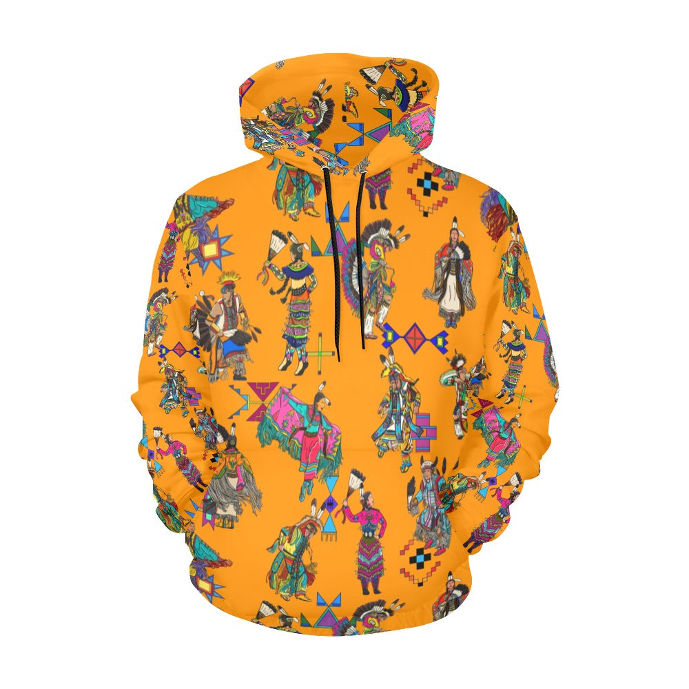 Grand Entry Dancers Orange Hoodie for Women (USA Size)