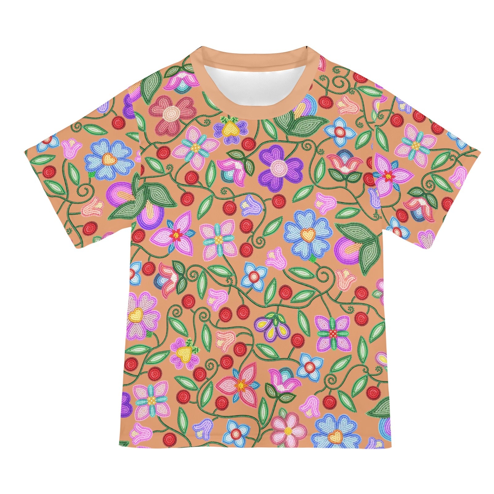 Petal Harmony Terracotta T-shirt for Women