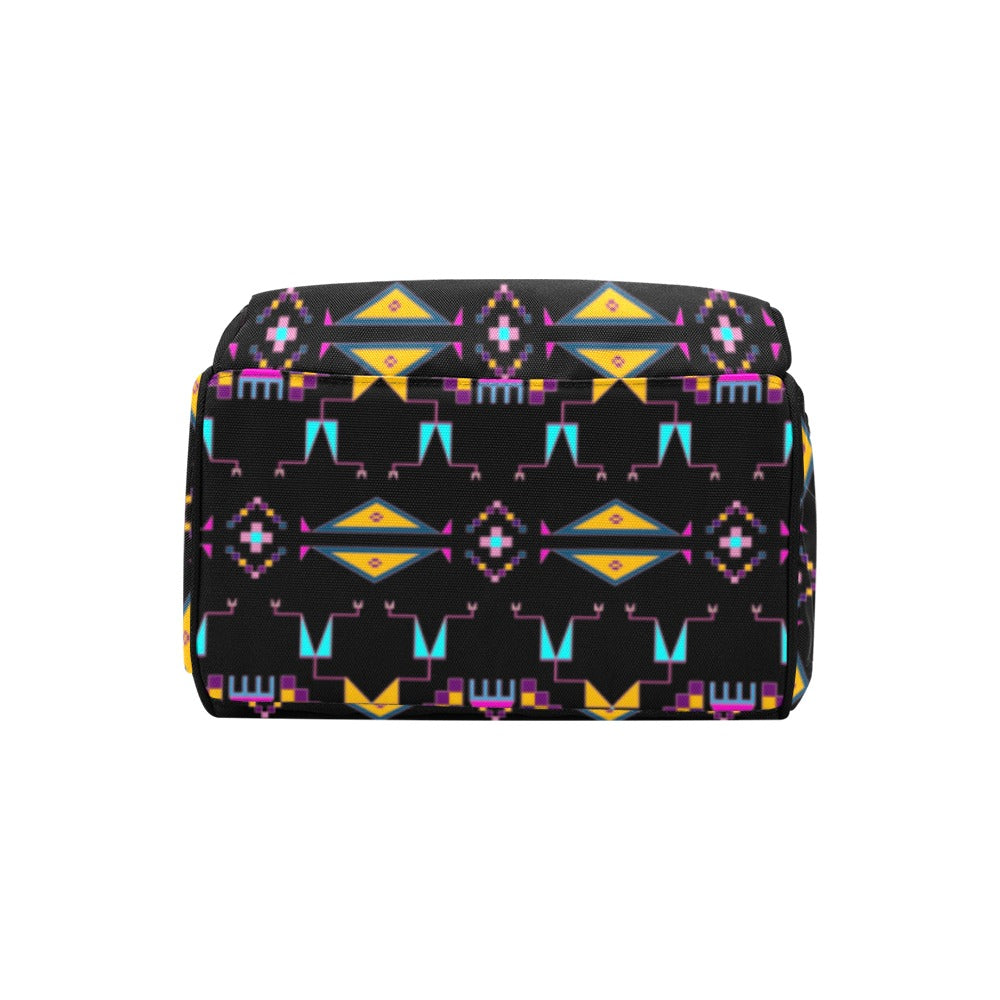 Rite of Passage Black Multi-Function Diaper Backpack/Diaper Bag