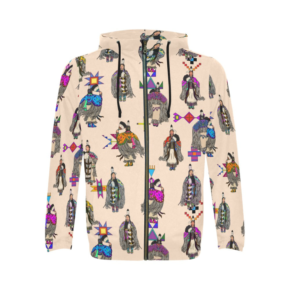 Women's Tradish Dancers Muslin Men's Zipper Hoodie
