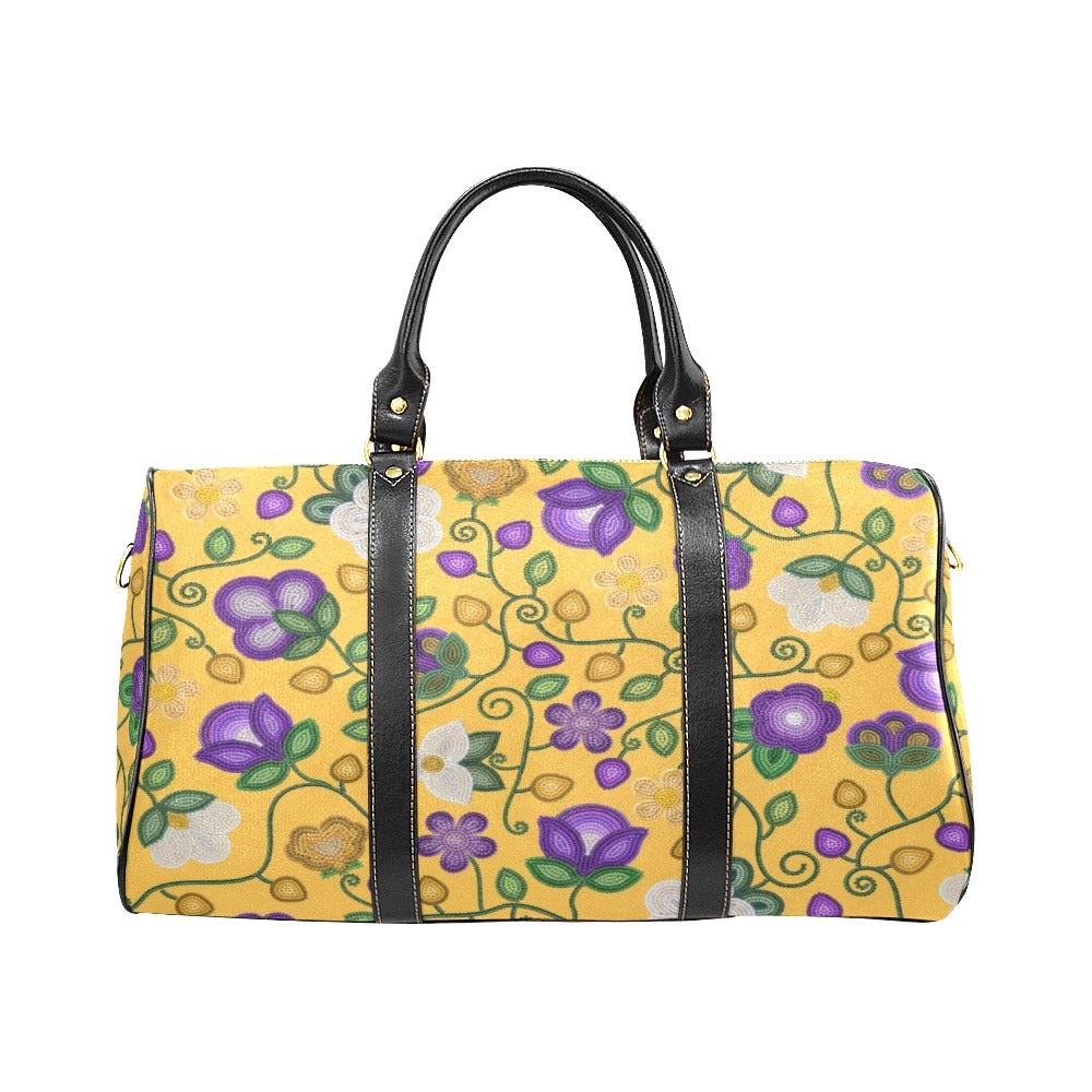 Midnight Moss Bloom Yellow Waterproof Travel Bag/Small
