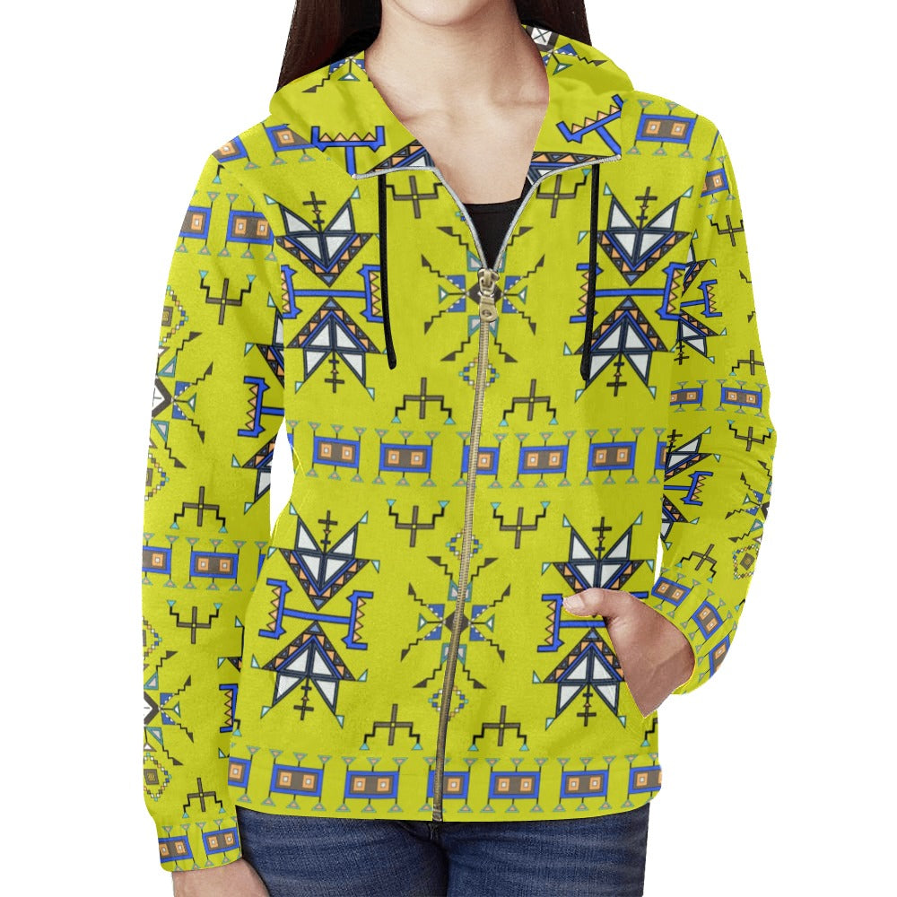Eagle Strike Lime Full Zip Hoodie for Women
