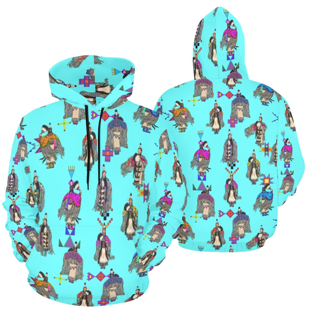 Women's Tradish Dancers Turquoise Hoodie for Women (USA Size)