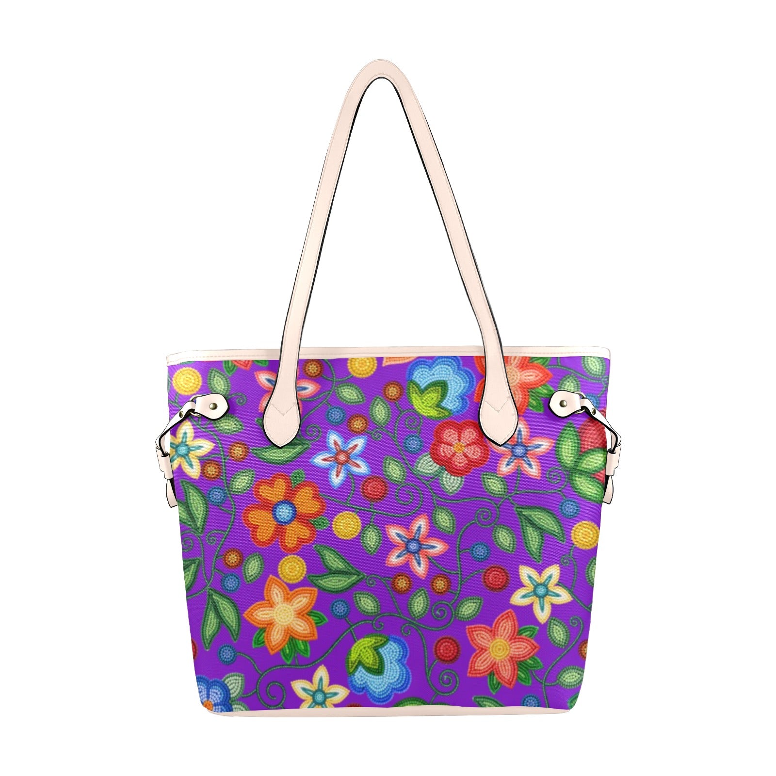 Morning Harmony Purple Clover Canvas Tote Bag
