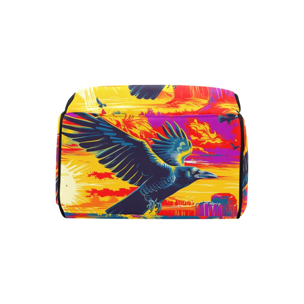 Crow Spreads His Wings Multi-Function Diaper Backpack/Diaper Bag