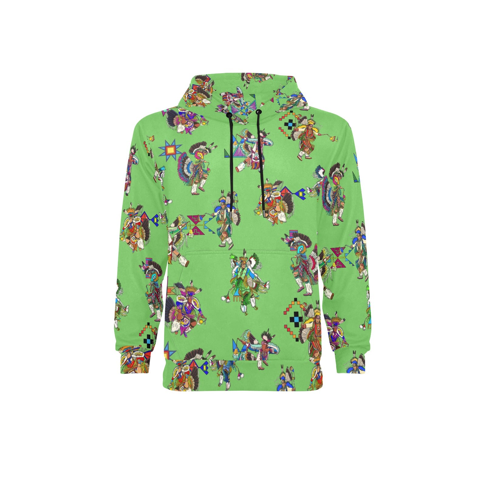 Men's Fancy Dancers Grass Men's Long Sleeve Fleece Hoodie