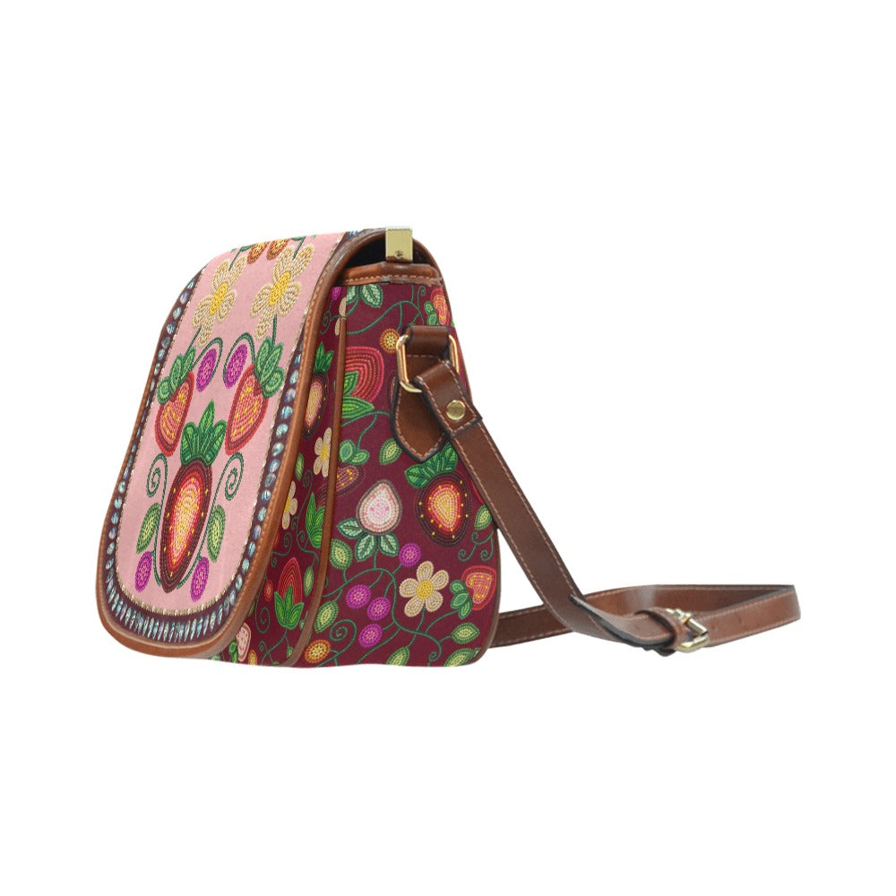 Berry Rites Pink-Maroon Saddle Bag/Large