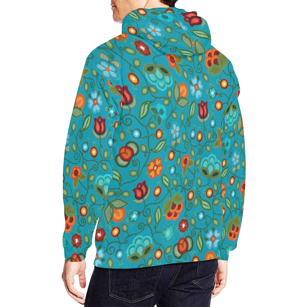 Prairie Fire Petals Ocean Hoodie for Men (USA Size)