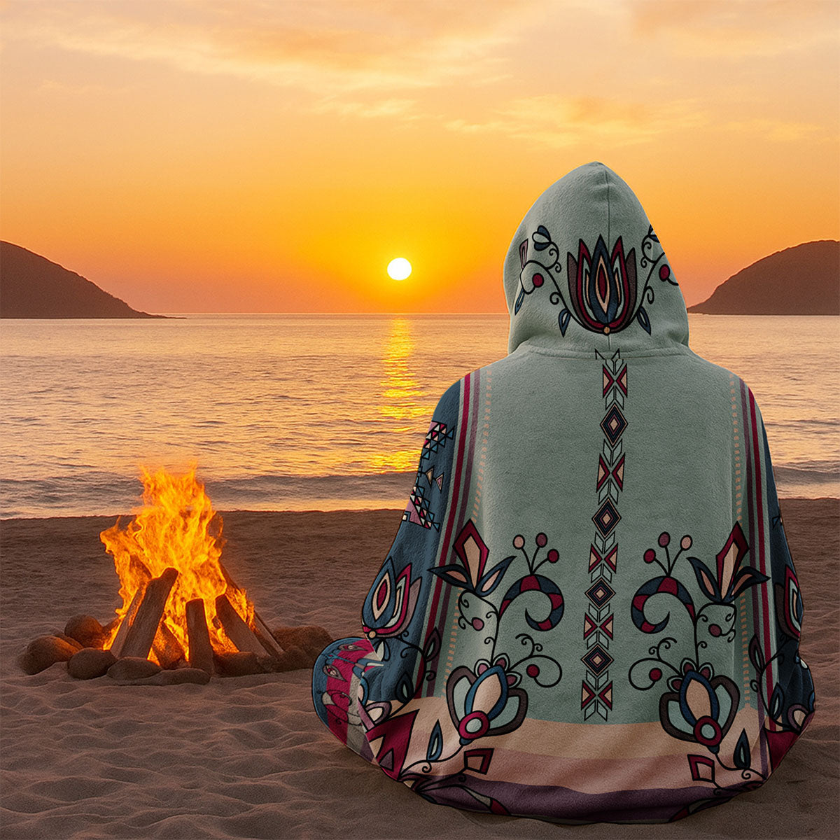 Northern Ember Women's Hooded Blanket