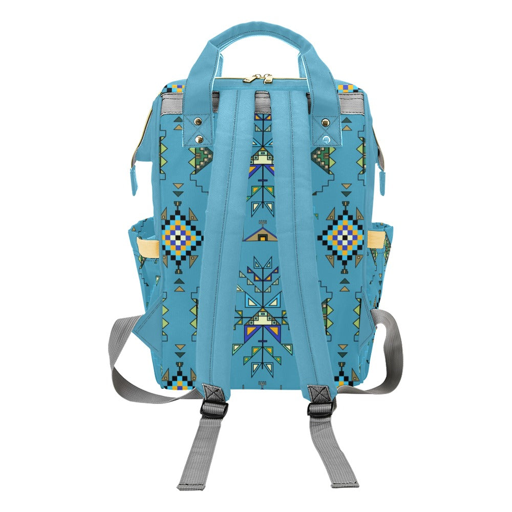 Bear Shield Blue Multi-Function Diaper Backpack/Diaper Bag