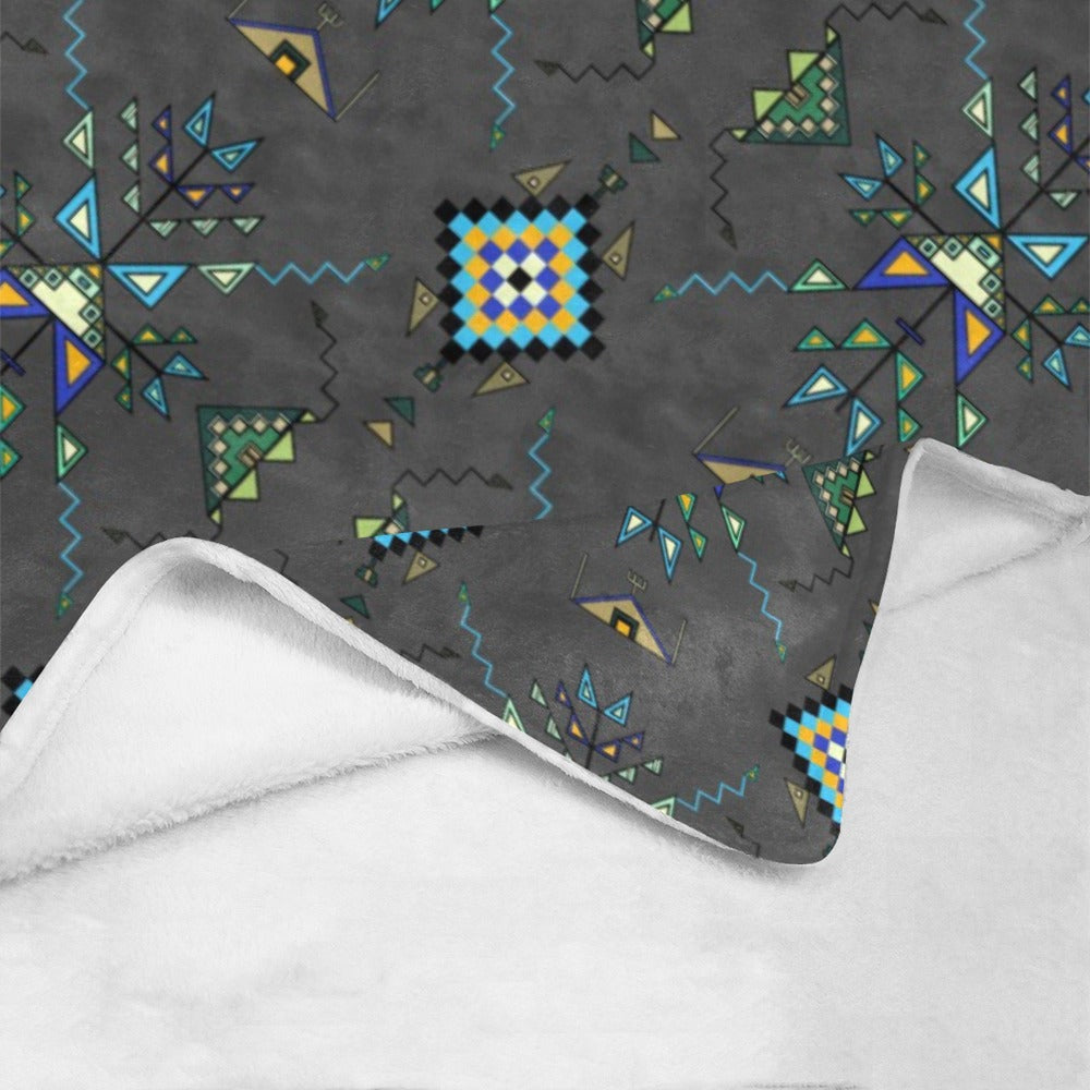 Bear Shield Gray Ultra-Soft Micro Fleece Blanket 60"x80"