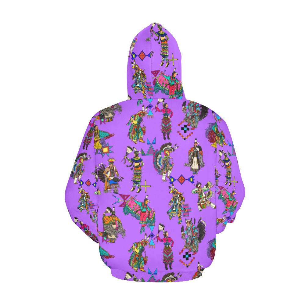 Grand Entry Dancers Purple Hoodie for Women (USA Size)