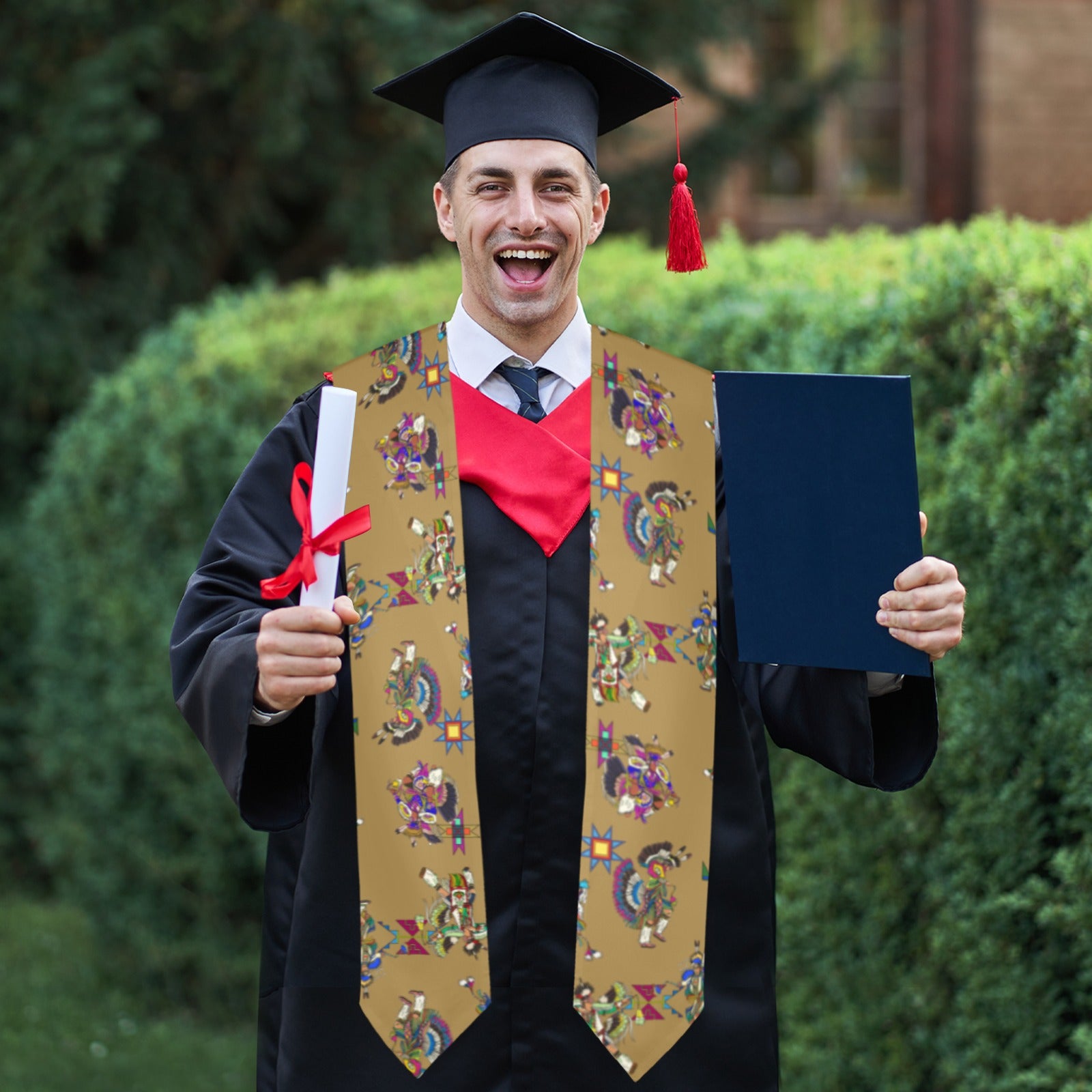 Men's Fancy Dancers Earth Graduation Stole
