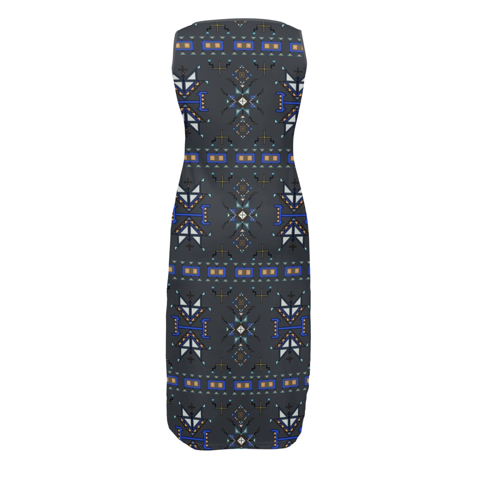 Eagle Strike Gray Phaedra Sleeveless Open Fork Long Dress