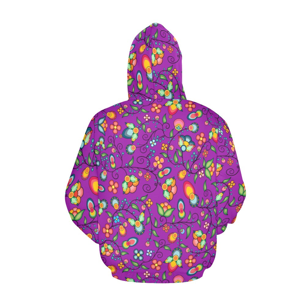 Floral Bounty Purple Hoodie for Men (USA Size)
