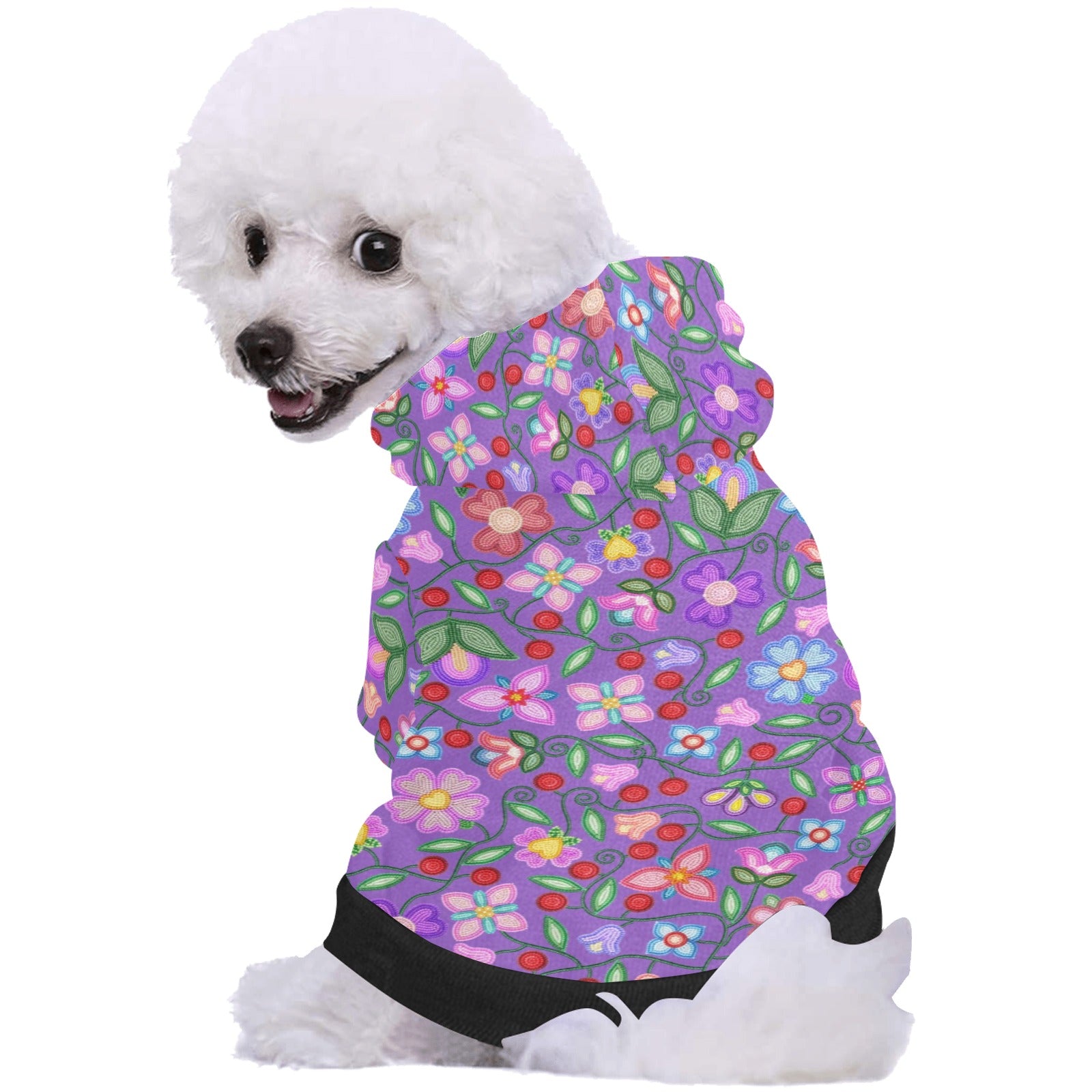 Petal Harmony Lavender Pet Dog Hoodie