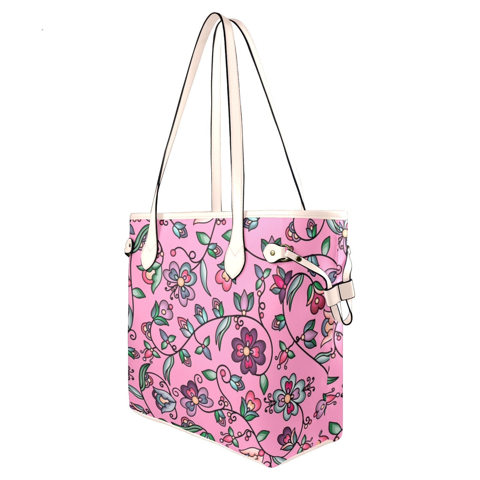 Amber Evening Garland Pink Clover Canvas Tote Bag