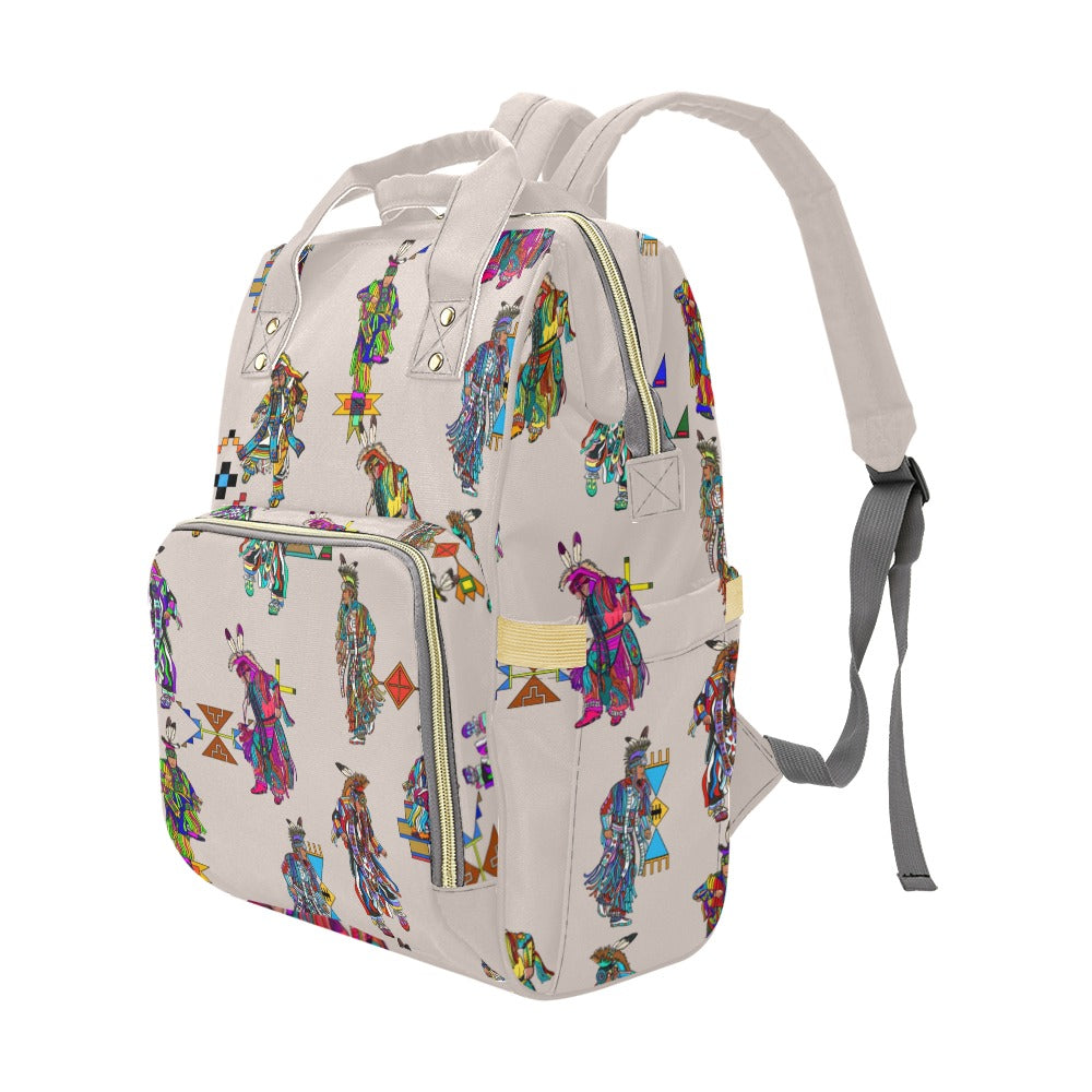 Men's Grass Dancers Muslin Multi-Function Diaper Backpack/Diaper Bag