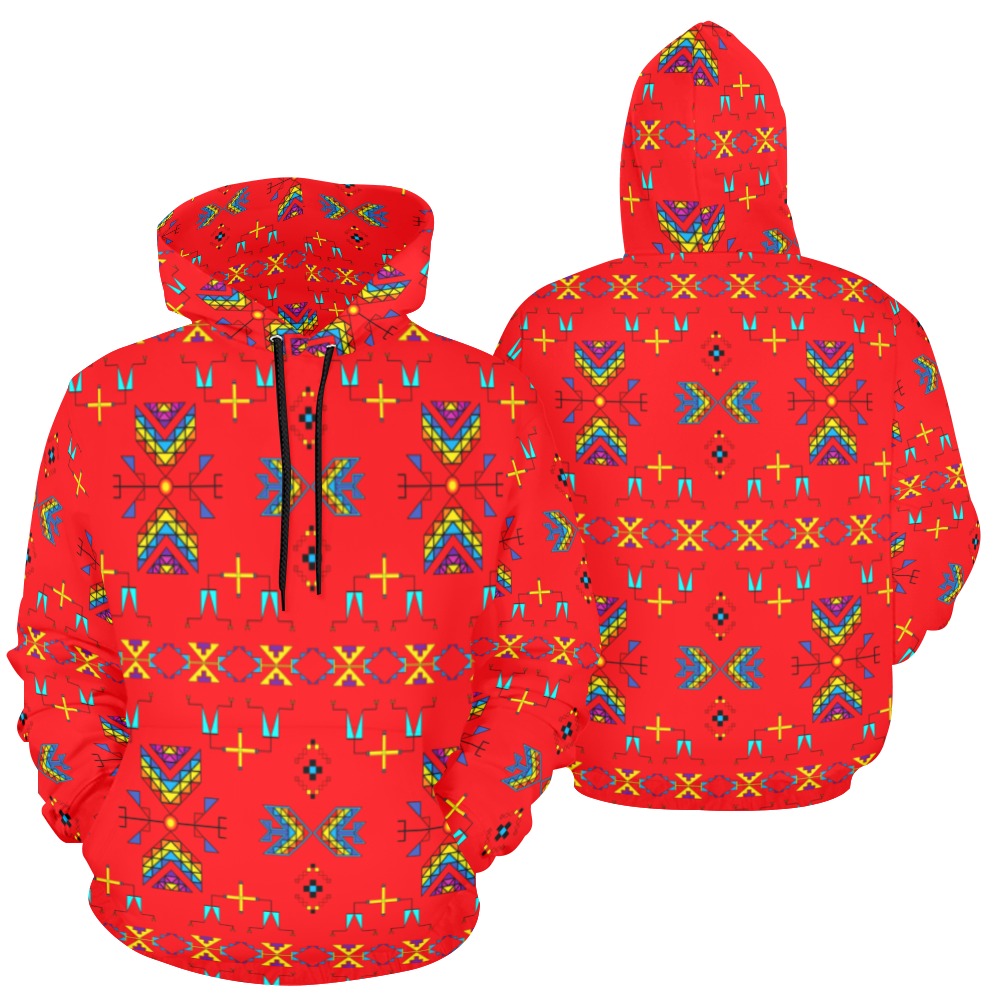 Rainy Chief Rainbow Red Hoodie for Men (USA Size)