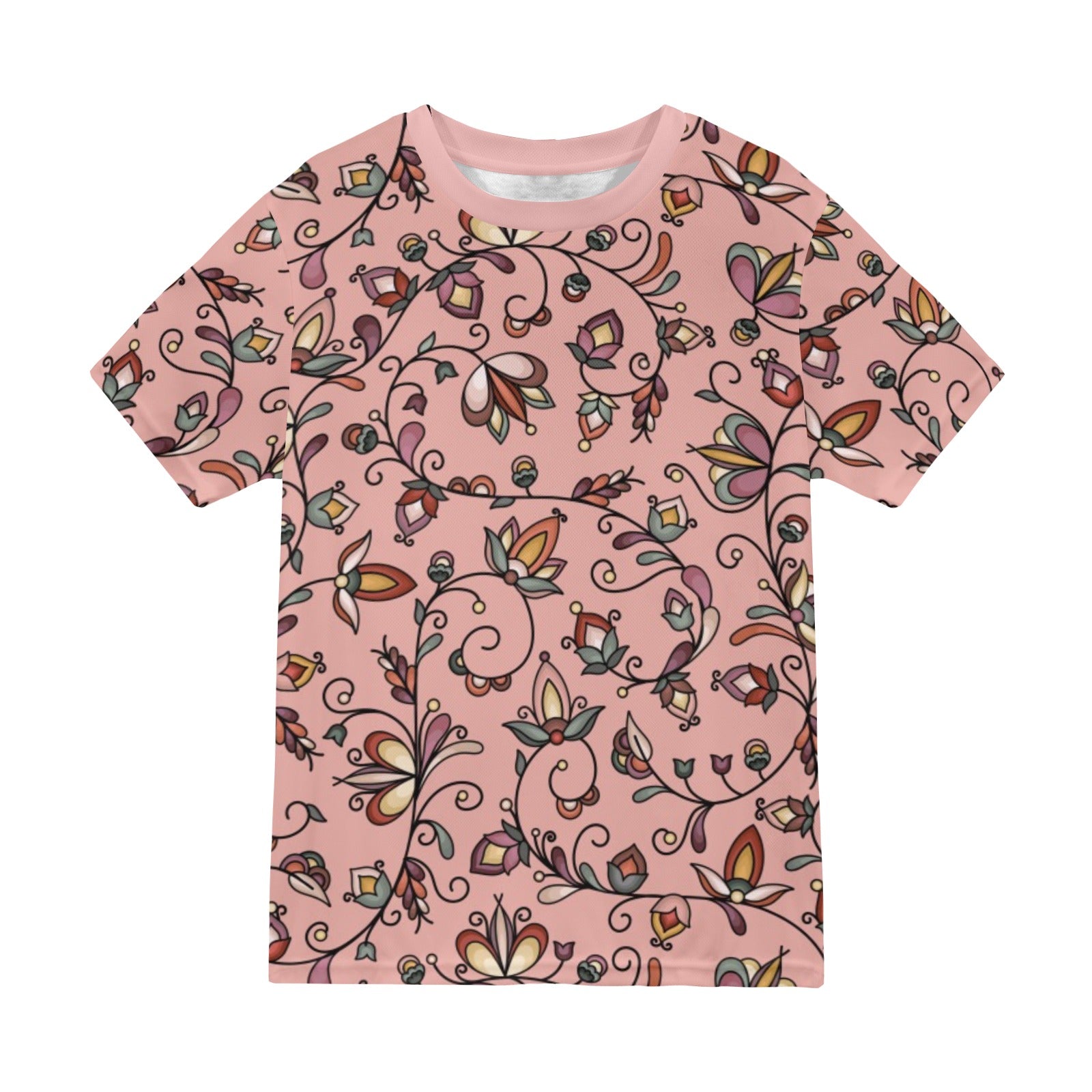 Burnt Sky Petals Peach T-shirt for Men